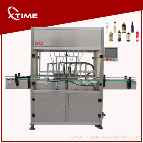 liquid detergent soap filling capping labeling machine line